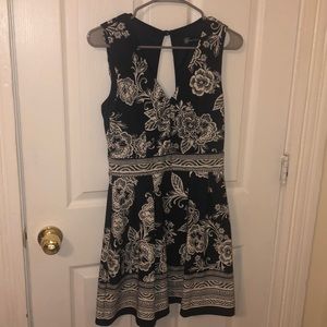 Navy and white dress